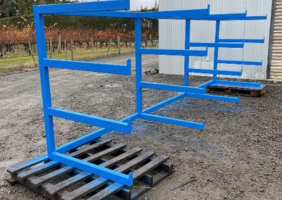 Custom built steel rack